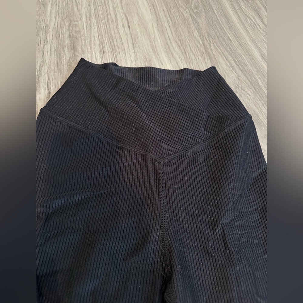 Aerie Black Ribbed Leggings